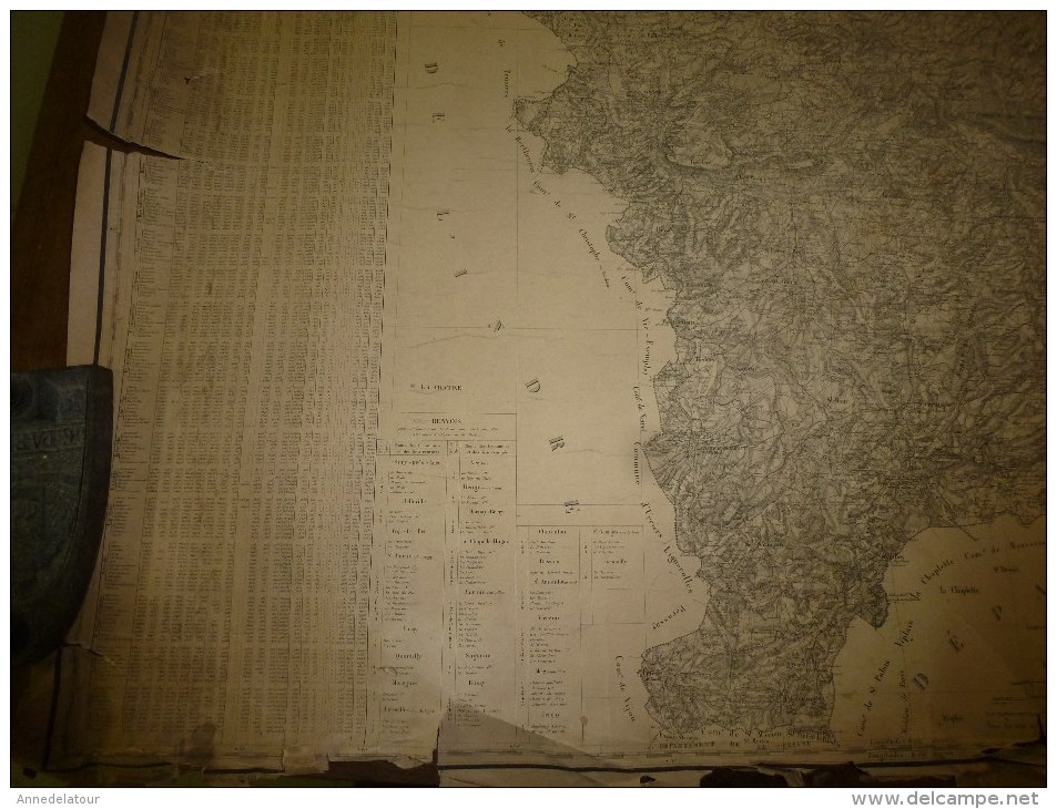 1846? Carte STATISTIQUE Des Cantons De SANCERRE, BOURGES ,St-AMAND, Gravée Par Schwaerzlé, Lith.Kaeppelin Quai Voltaire - Geographical Maps