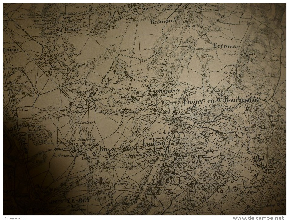 1846? carte STATISTIQUE des Cantons de SANCERRE, BOURGES ,St-AMAND, gravée par Schwaerzlé, Lith.Kaeppelin quai Voltaire