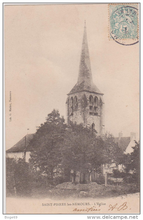 (R), SEINE ET MARNE , SAINT PIERRE LES NEMOURS ,  ,l'église . - Saint Pierre Les Nemours