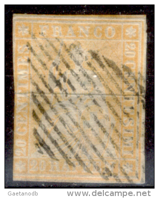 Svizzera-054 - 1854 - Y&T: N.29a (o) - Piccolo Assottigliamento. - Used Stamps