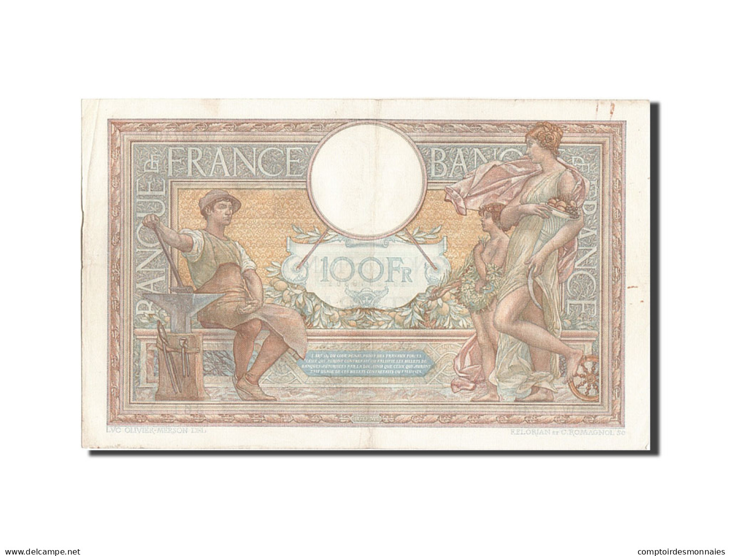 Billet, France, 100 Francs, 100 F 1908-1939 ''Luc Olivier Merson'', 1939 - 100 F 1908-1939 ''Luc Olivier Merson''