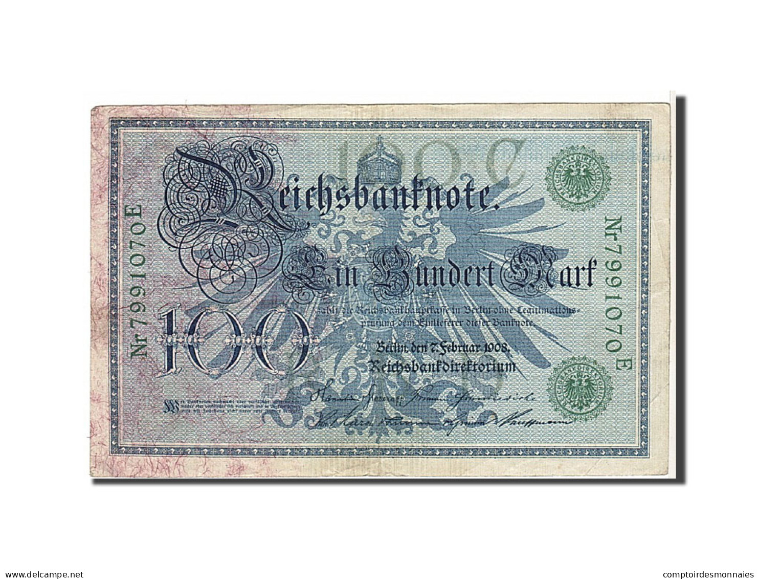 Billet, Allemagne, 100 Mark, 1908, KM:34, TTB+ - 100 Mark