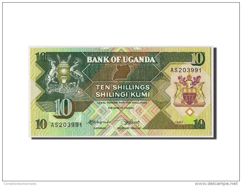 [#306531] Ouganda, 10 Shillings Type 1987 - Uganda