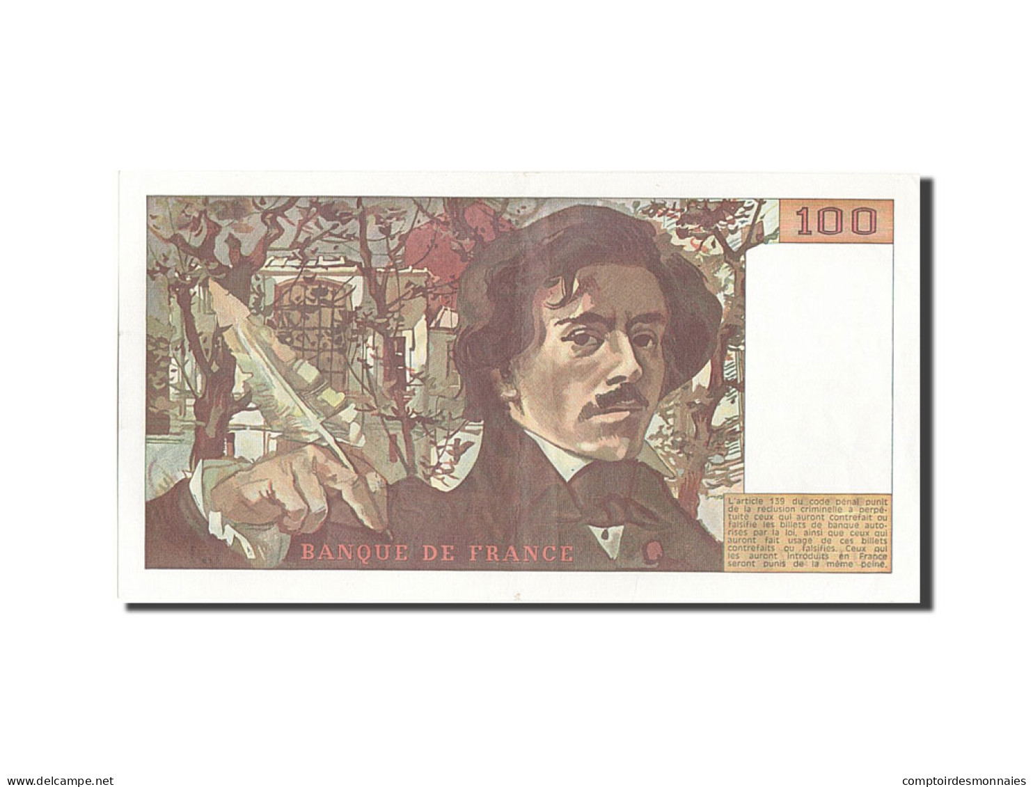 Billet, France, 100 Francs, 100 F 1978-1995 ''Delacroix'', 1978, SUP - 100 F 1978-1995 ''Delacroix''