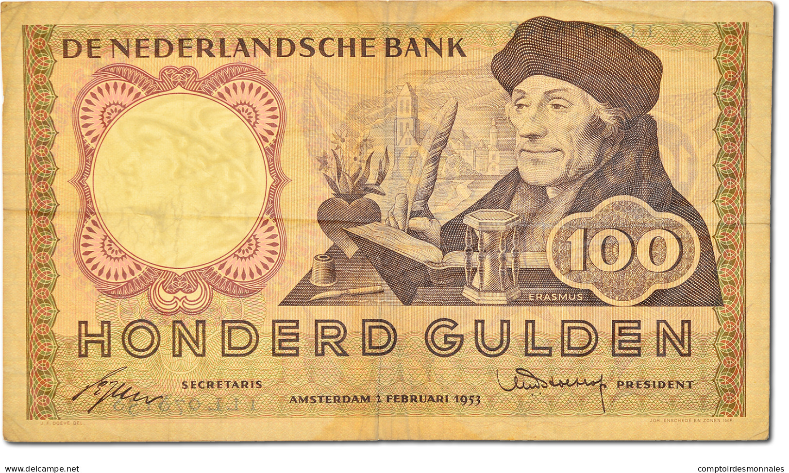 Billet, Pays-Bas, 100 Gulden, 1953, TTB - 100 Gulden