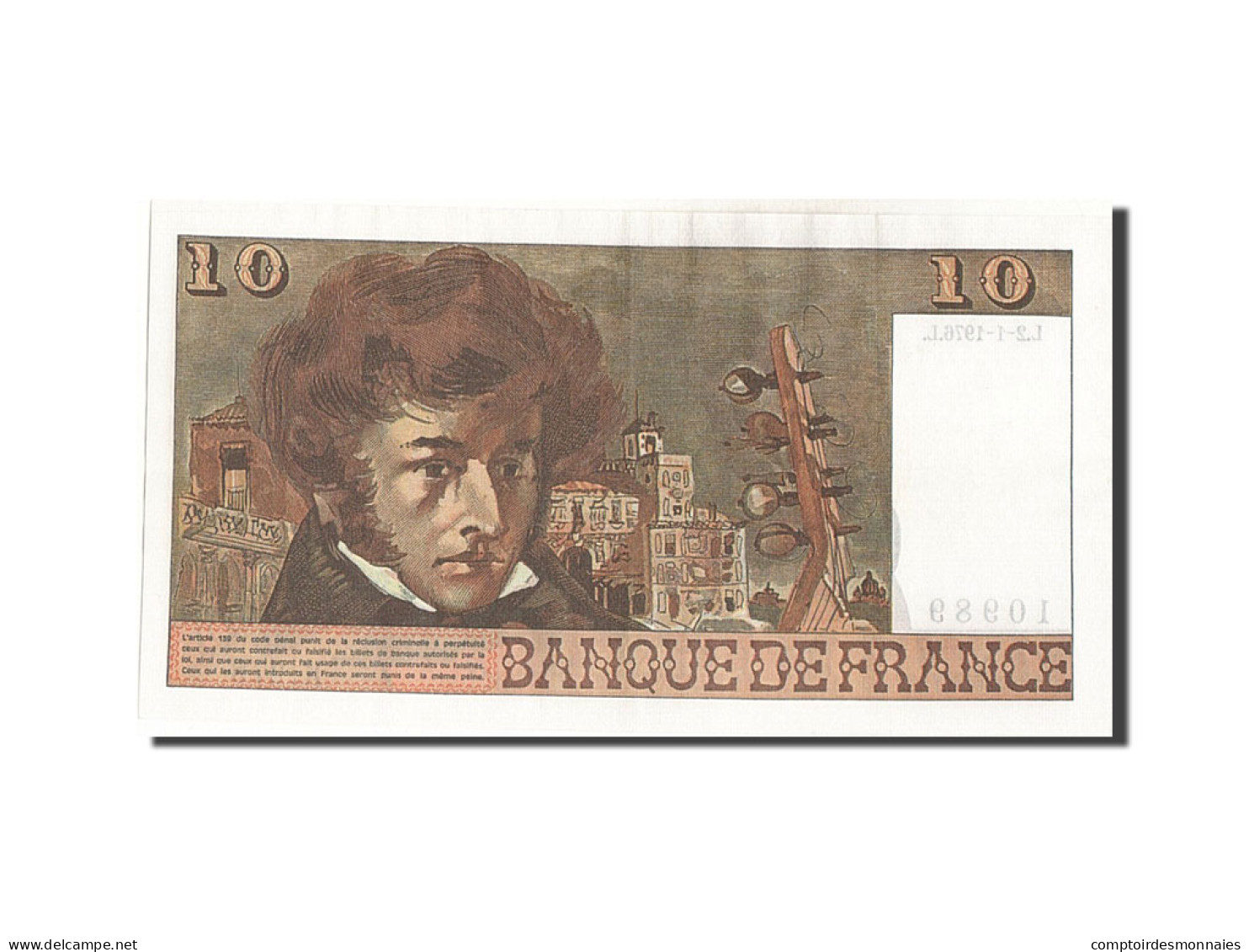 Billet, France, 10 Francs, 10 F 1972-1978 ''Berlioz'', 1976, 1976-01-02, SPL+ - 10 F 1972-1978 ''Berlioz''