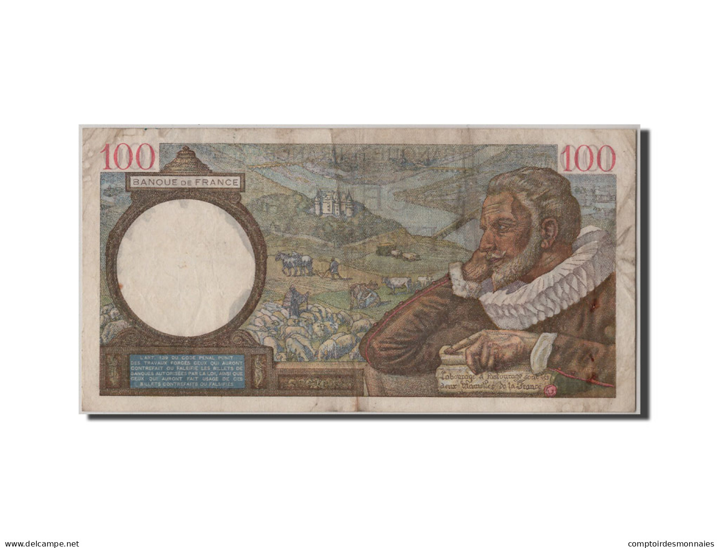 Billet, France, 100 Francs, 100 F 1939-1942 ''Sully'', 1940, 1940-01-25, TB+ - 100 F 1939-1942 ''Sully''