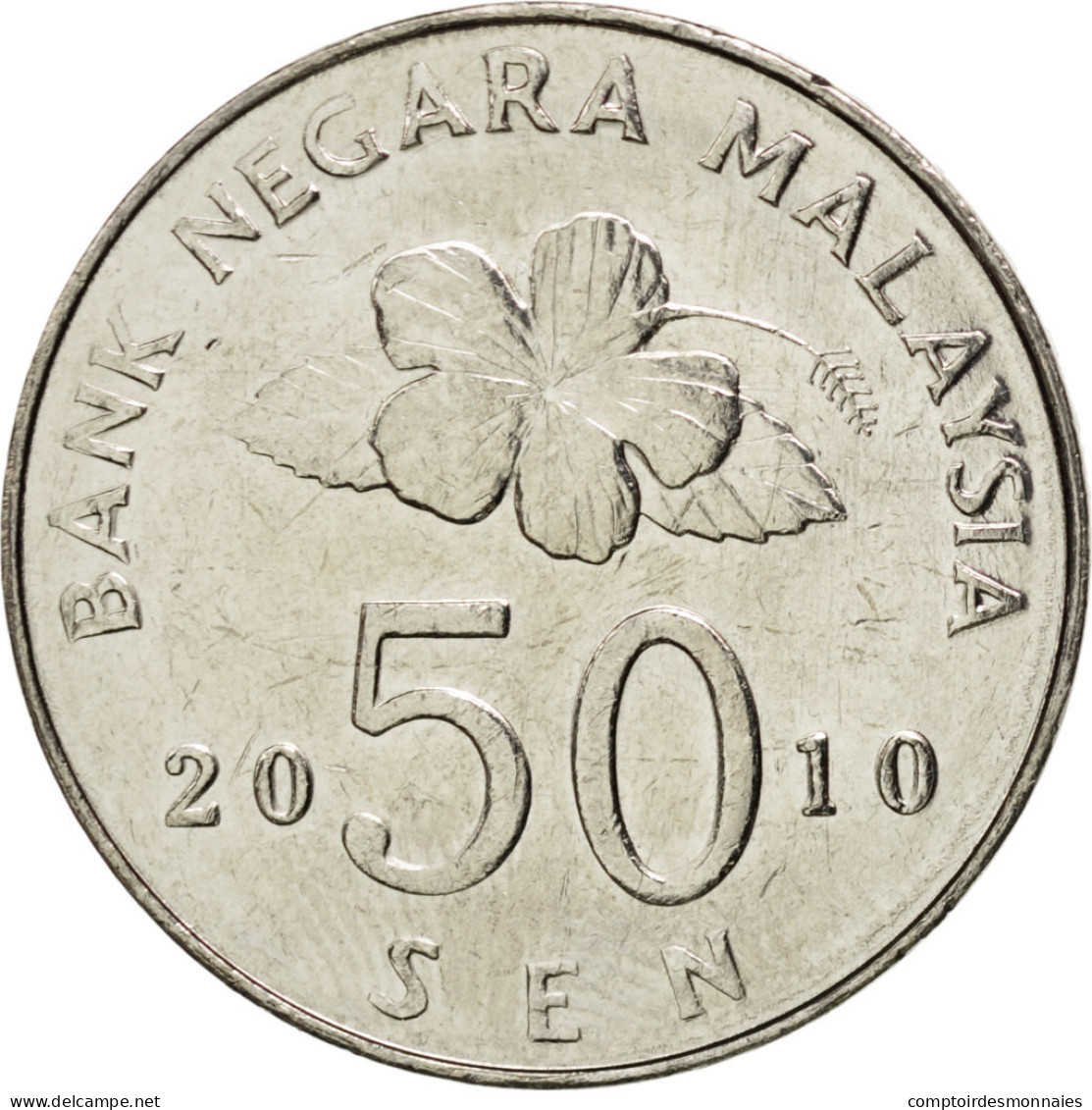 Monnaie, Malaysie, 50 Sen, 2010, SPL, Copper-nickel, KM:53 - Malaysia