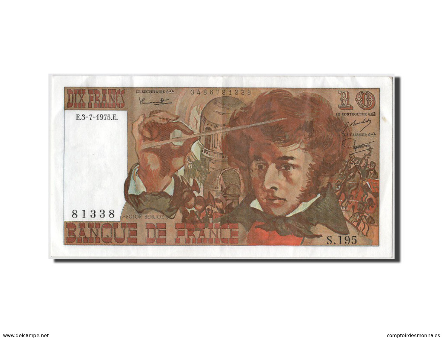 Billet, France, 10 Francs, 10 F 1972-1978 ''Berlioz'', 1975, 1975-07-03, SUP+ - 10 F 1972-1978 ''Berlioz''