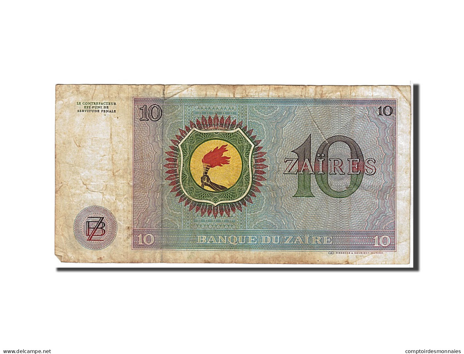 Billet, Zaïre, 10 Zaïres, 1977, KM:23b, SPL - Zaire