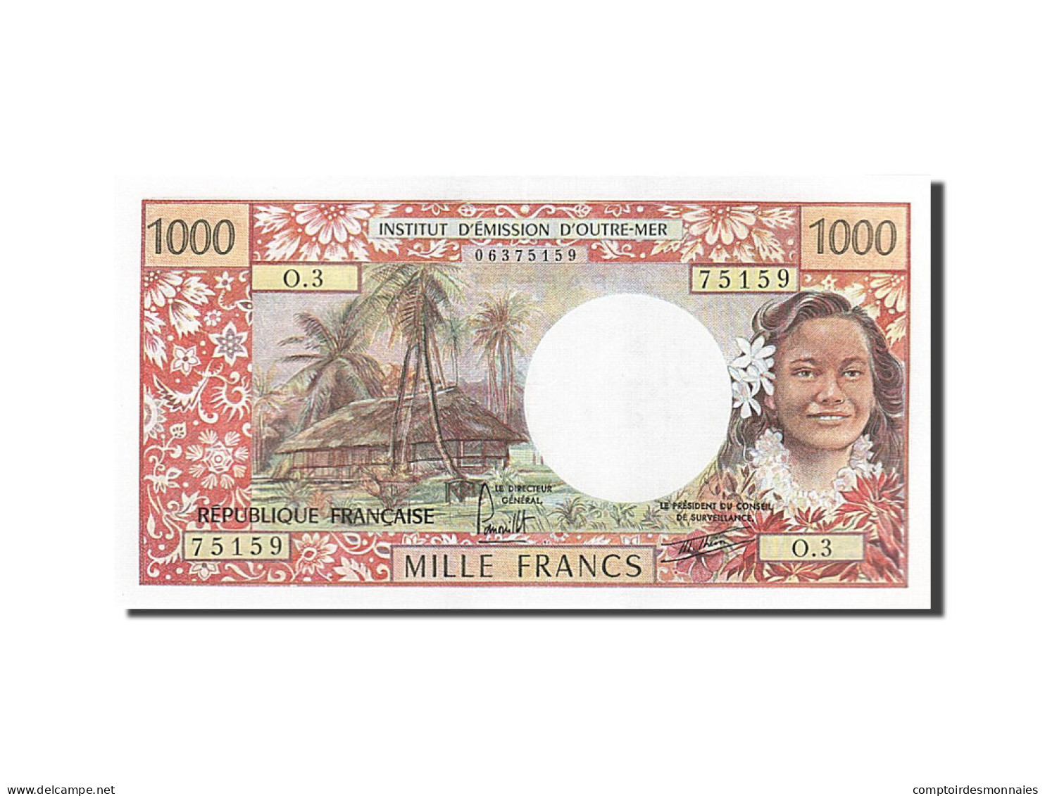 Billet, Tahiti, 1000 Francs, 1969-1971, 1977, KM:27b, SUP+ - Other - Europe