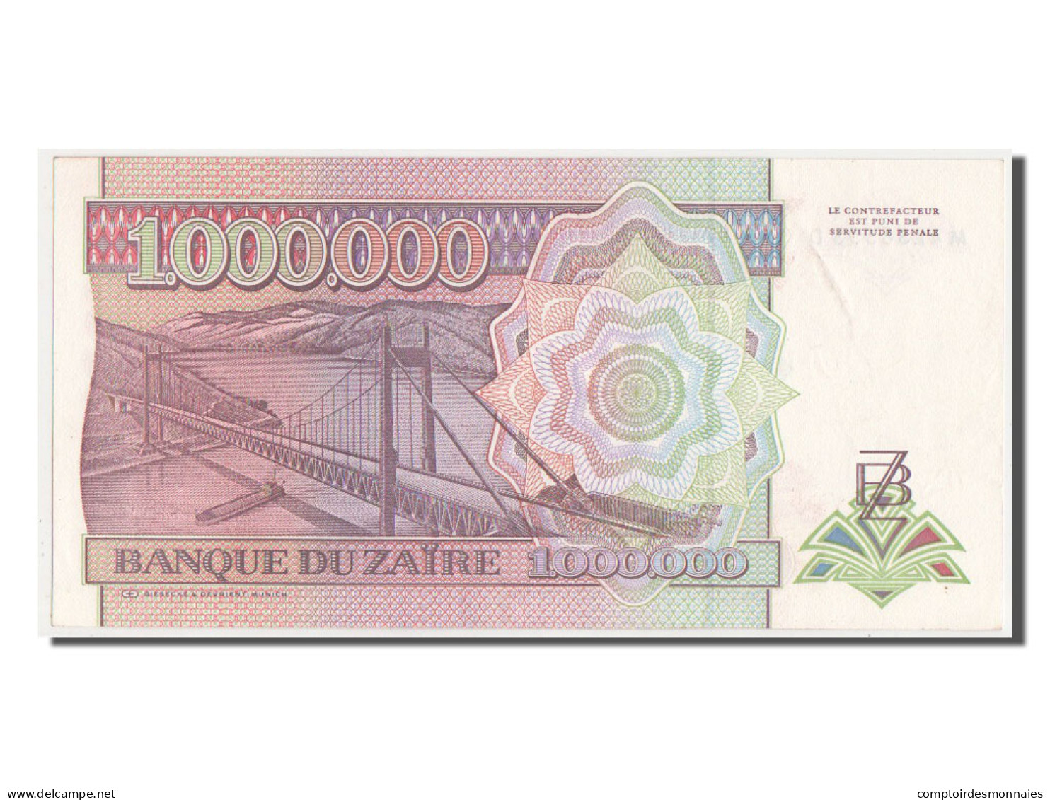Billet, Zaïre, 1,000,000 Zaïres, 1992, SPL+ - Zaïre