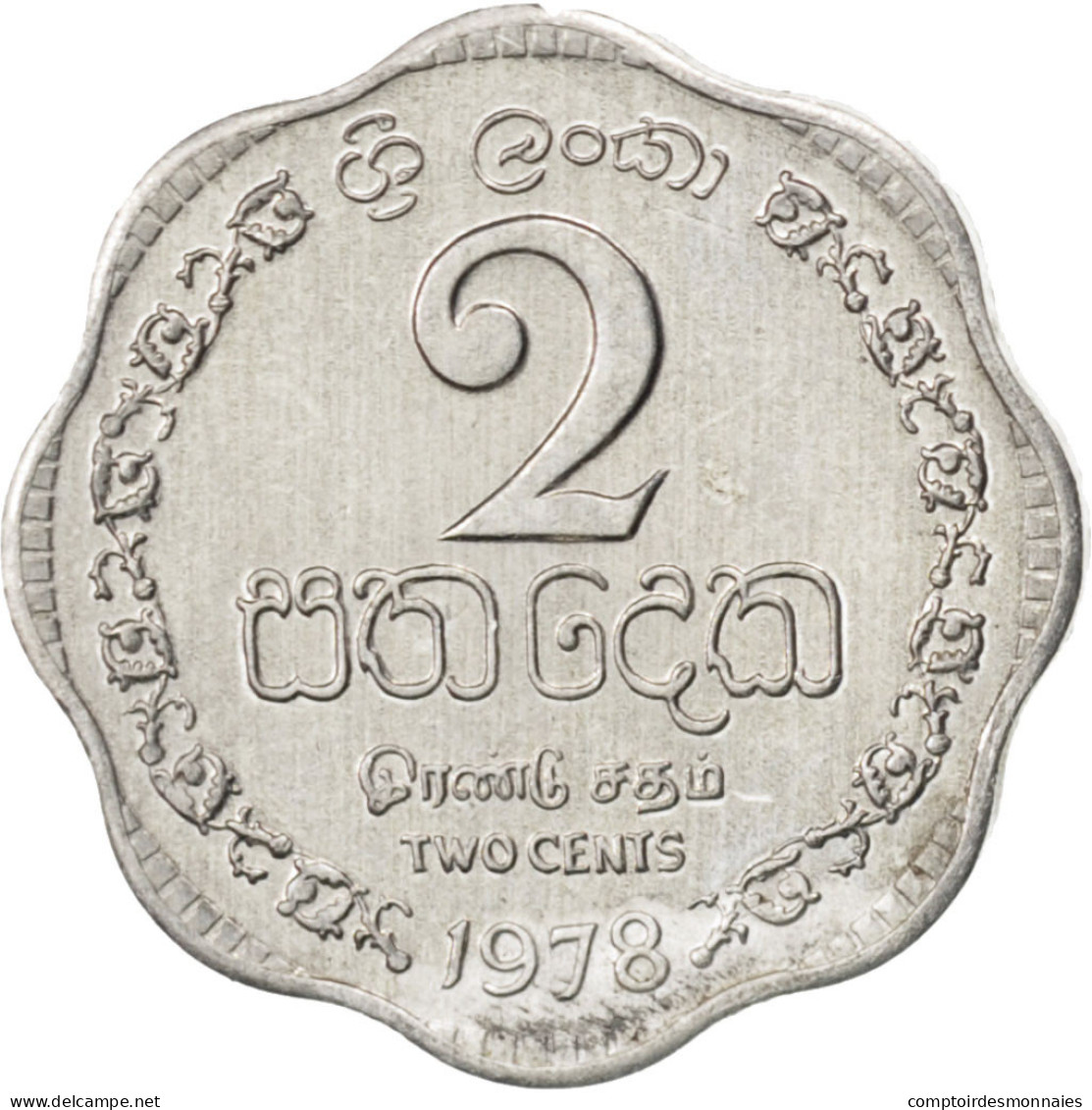 Monnaie, Sri Lanka, 2 Cents, 1978, SUP, Aluminium, KM:138 - Sri Lanka