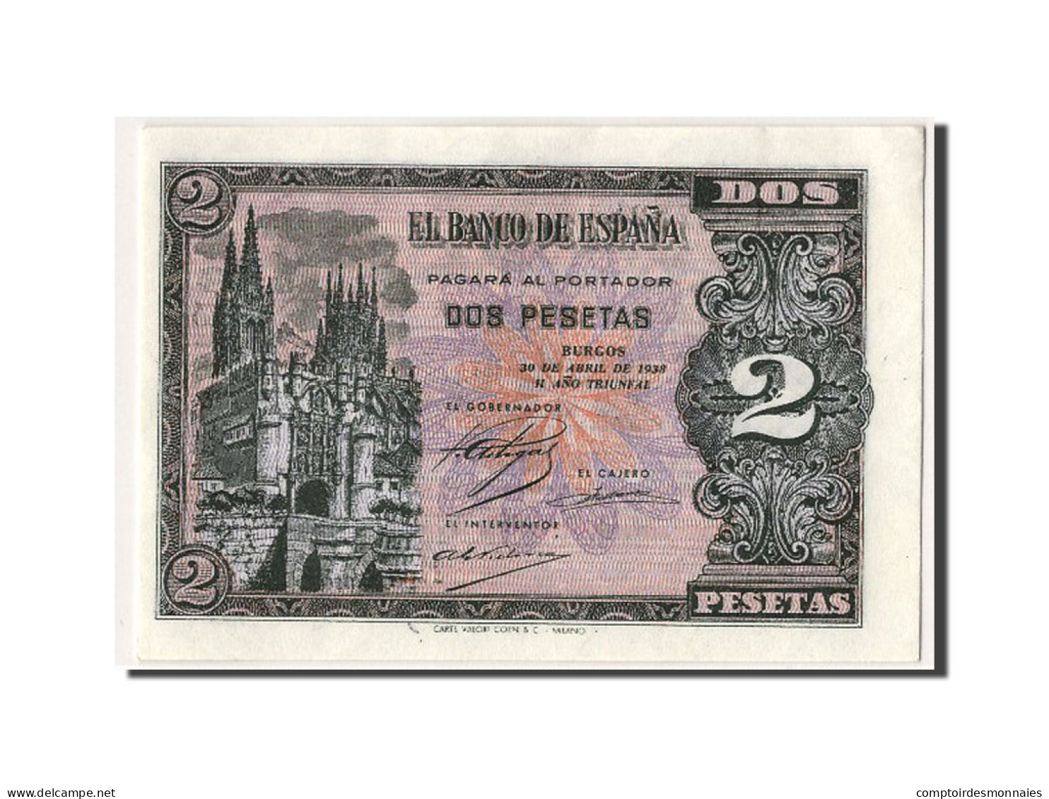 Billet, Espagne, 2 Pesetas, 1938, NEUF - 1-2 Peseten