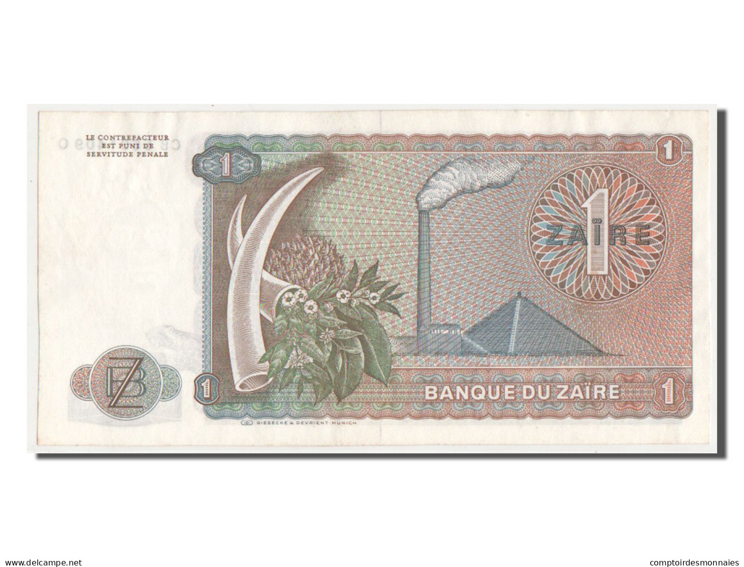 Billet, Zaïre, 1 Zaïre, 1981, SPL+ - Zaïre