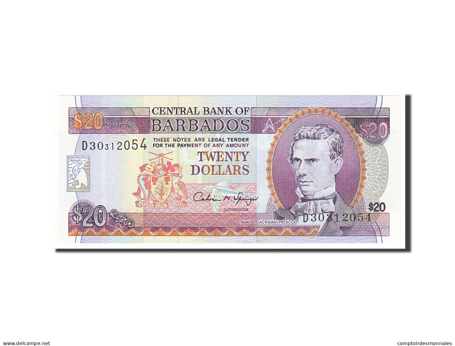 Billet, Barbados, 20 Dollars, 1996, NEUF - Barbades