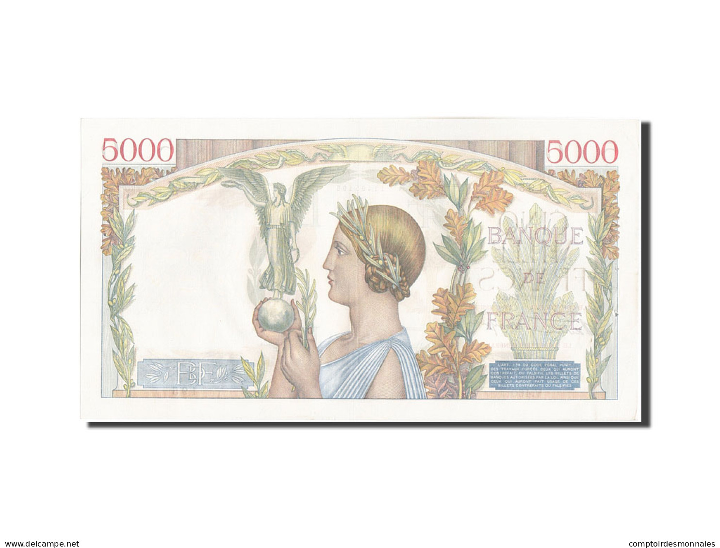 Billet, France, 5000 Francs, 5 000 F 1934-1944 ''Victoire'', 1940, 1940-12-19 - 5 000 F 1934-1944 ''Victoire''