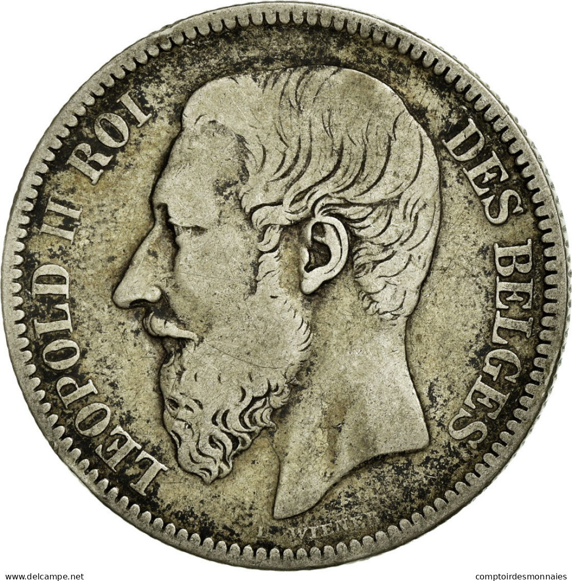 Monnaie, Belgique, Leopold II, 2 Francs, 2 Frank, 1866, TB+, Argent, KM:30.1 - 2 Francs