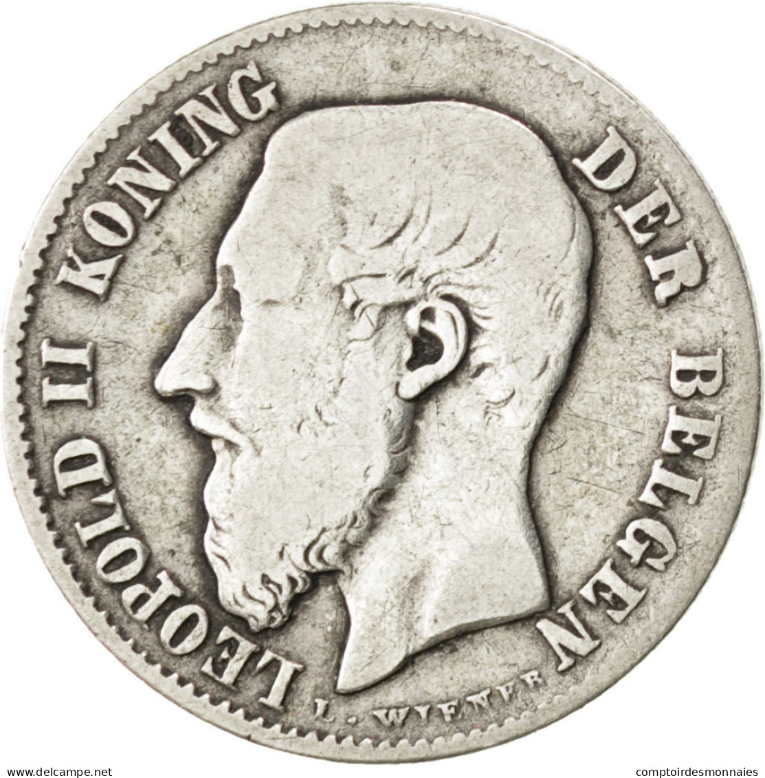 Monnaie, Belgique, Leopold II, 50 Centimes, 1898, TB, Argent, KM:27 - 50 Cents