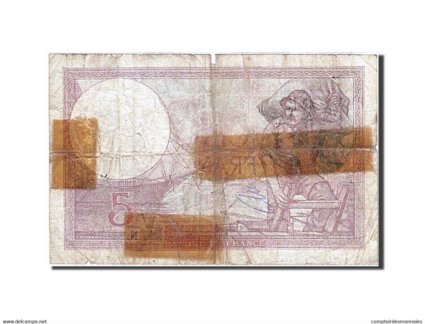 Billet, France, 5 Francs, 5 F 1917-1940 ''Violet'', 1924, 1924-12-23, B - 5 F 1917-1940 ''Violet''