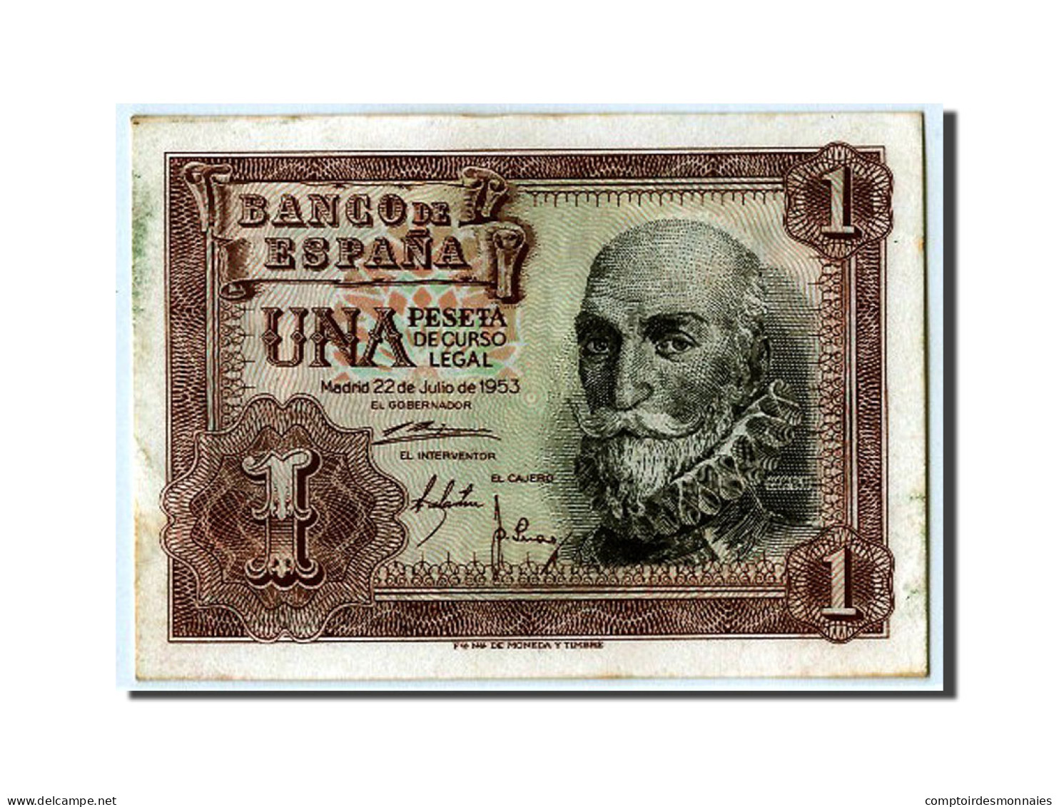 Billet, Espagne, 1 Peseta, 1953, 1953-07-22, SUP+ - 1-2 Pesetas