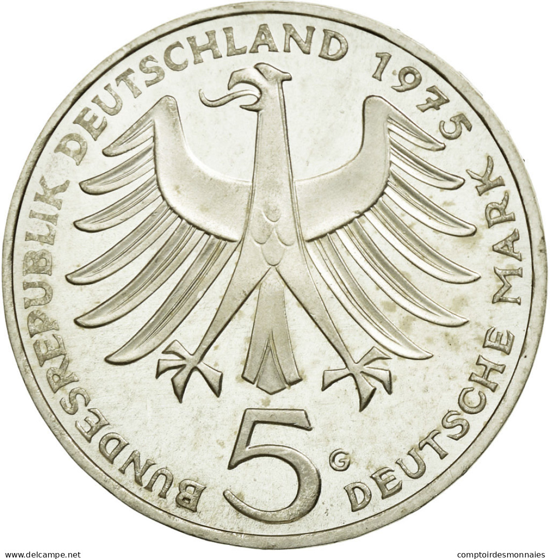 Monnaie, République Fédérale Allemande, 5 Mark, 1975, Karlsruhe, Germany - 5 Marcos