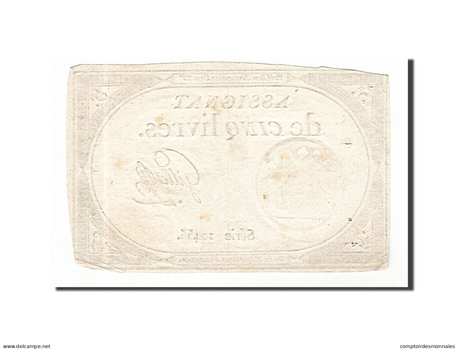 Billet, France, 5 Livres, 1793, Gillet, TTB, KM:A76, Lafaurie:171 - Assignate