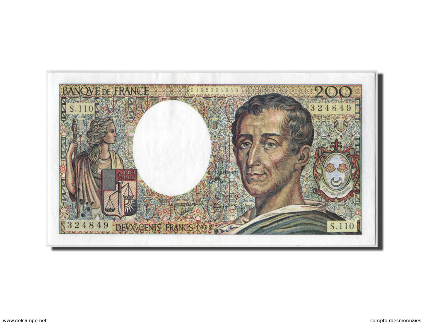 Billet, France, 200 Francs, 200 F 1981-1994 ''Montesquieu'', 1992, SUP+ - 200 F 1981-1994 ''Montesquieu''