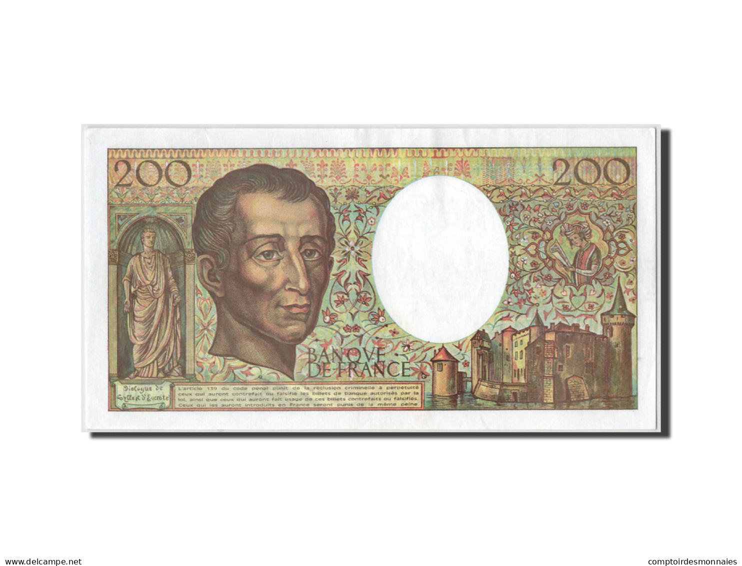 Billet, France, 200 Francs, 200 F 1981-1994 ''Montesquieu'', 1992, SUP+ - 200 F 1981-1994 ''Montesquieu''