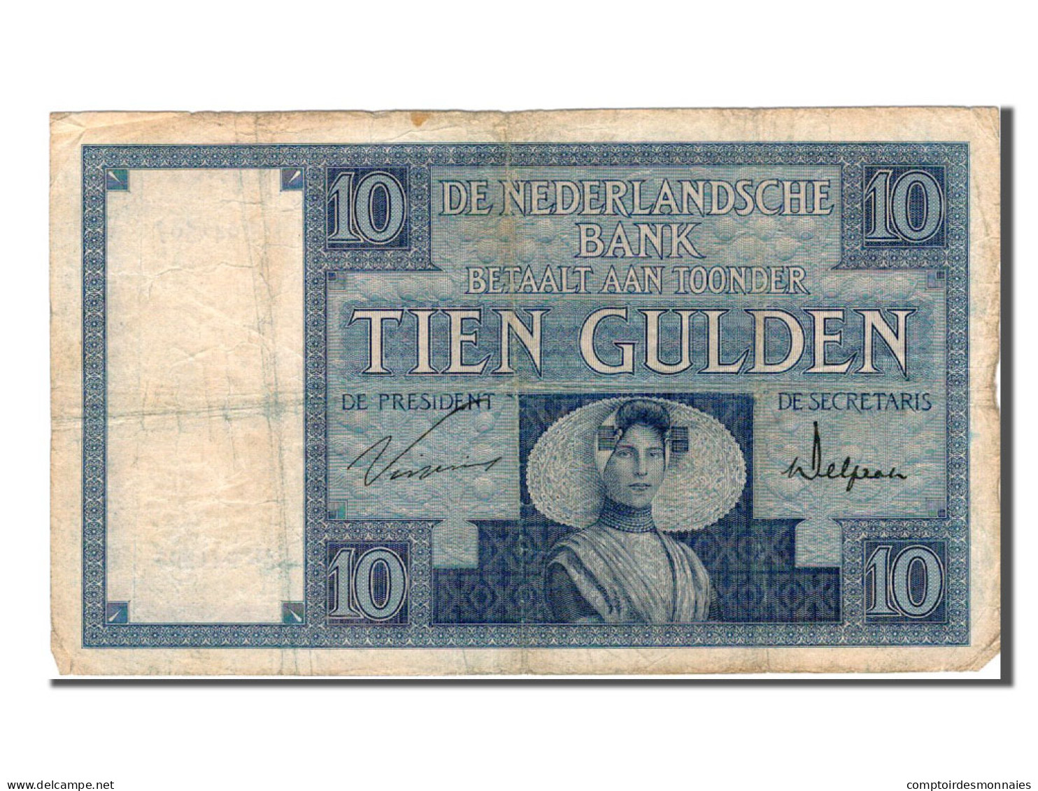 Billet, Pays-Bas, 10 Gulden, 1928, TB - 10 Gulden