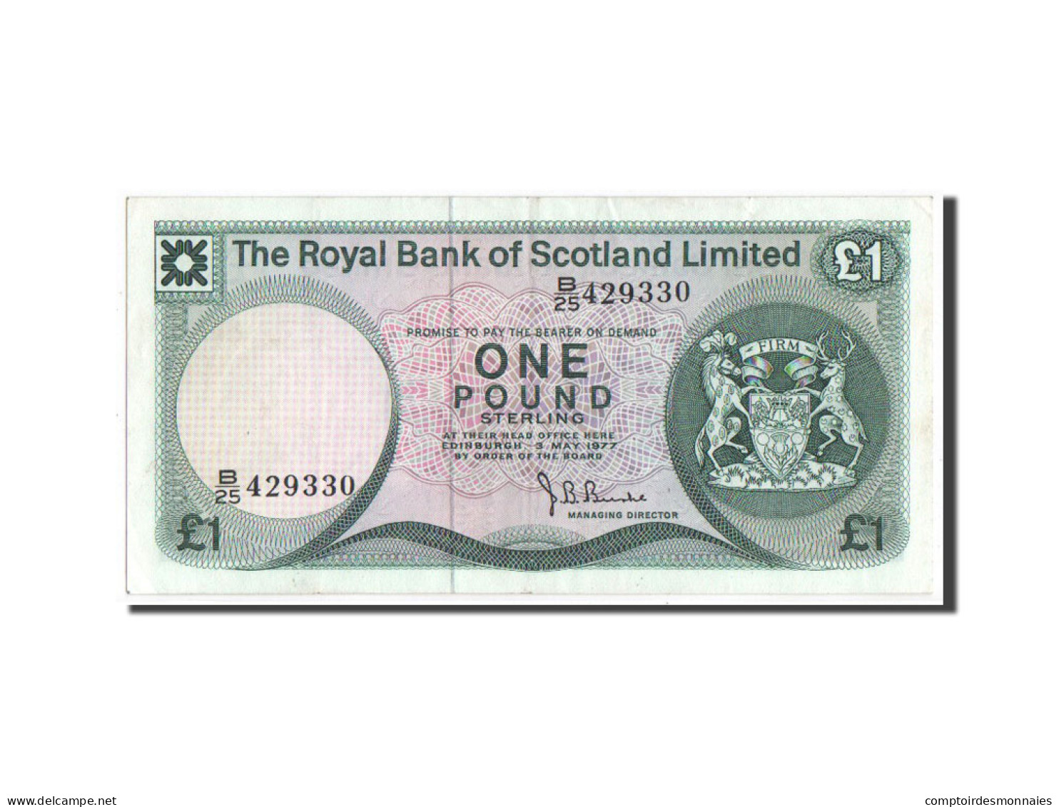 Billet, Scotland, 1 Pound, 1977, SUP - Other - Europe