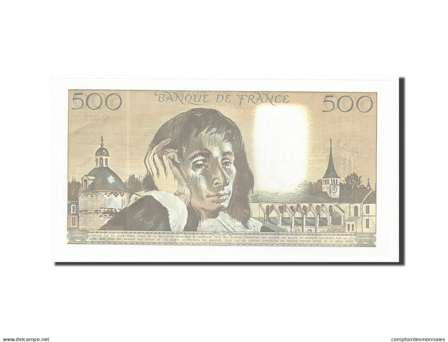 Billet, France, 500 Francs, 500 F 1968-1993 ''Pascal'', 1990, 1990-02-01, SPL - 500 F 1968-1993 ''Pascal''