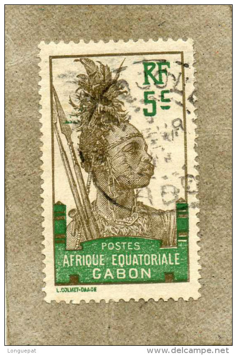 GABON : Guerrier - "AFRIQUE EQUATERIALE-GABON" - Used Stamps