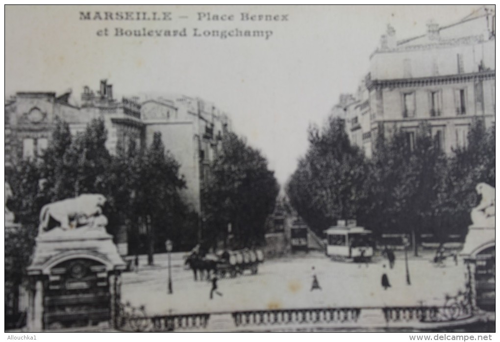 CPA DE MARSEILLE Place Bernex Et Boulevard Lonchamp Des Attelages Et Le Tramway - Cinq Avenues, Chave, Blancarde, Chutes Lavies