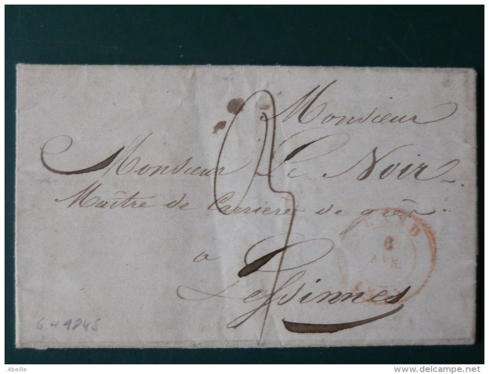 51/165  LETTRE DE GAND   POUR LESSINES 1845 - 1830-1849 (Belgio Indipendente)