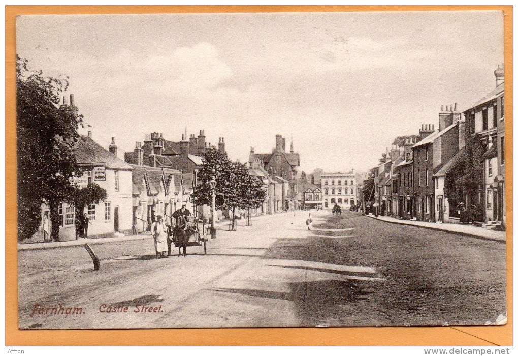 Farnham Castle Street 1905 Postcard - Surrey