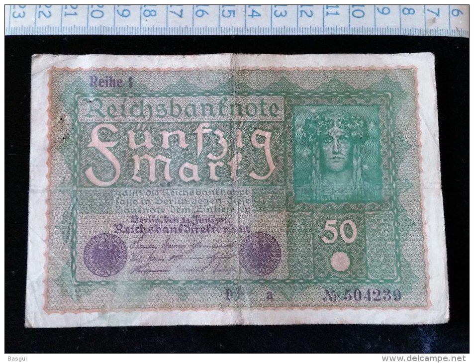 Billet De 50 Mark, 1919  Reichsbanknote  N°504239 - 50 Mark