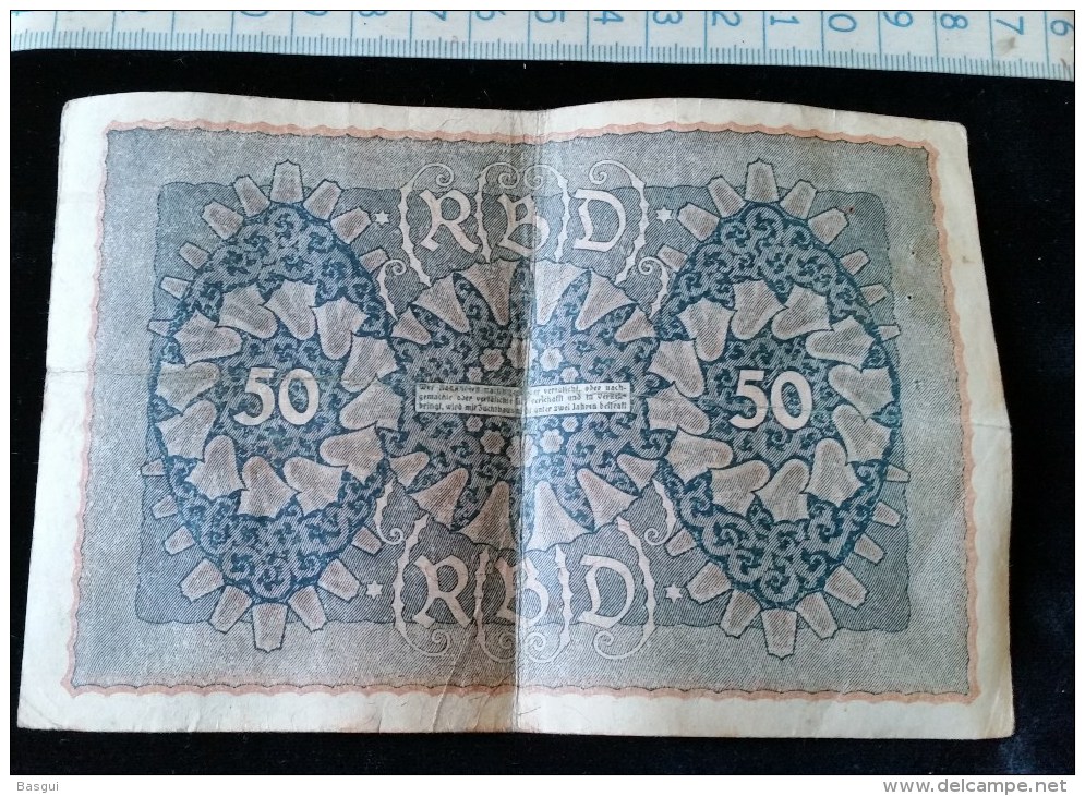 Billet De 50 Mark, 1919  Reichsbanknote  N°380678 - 50 Mark