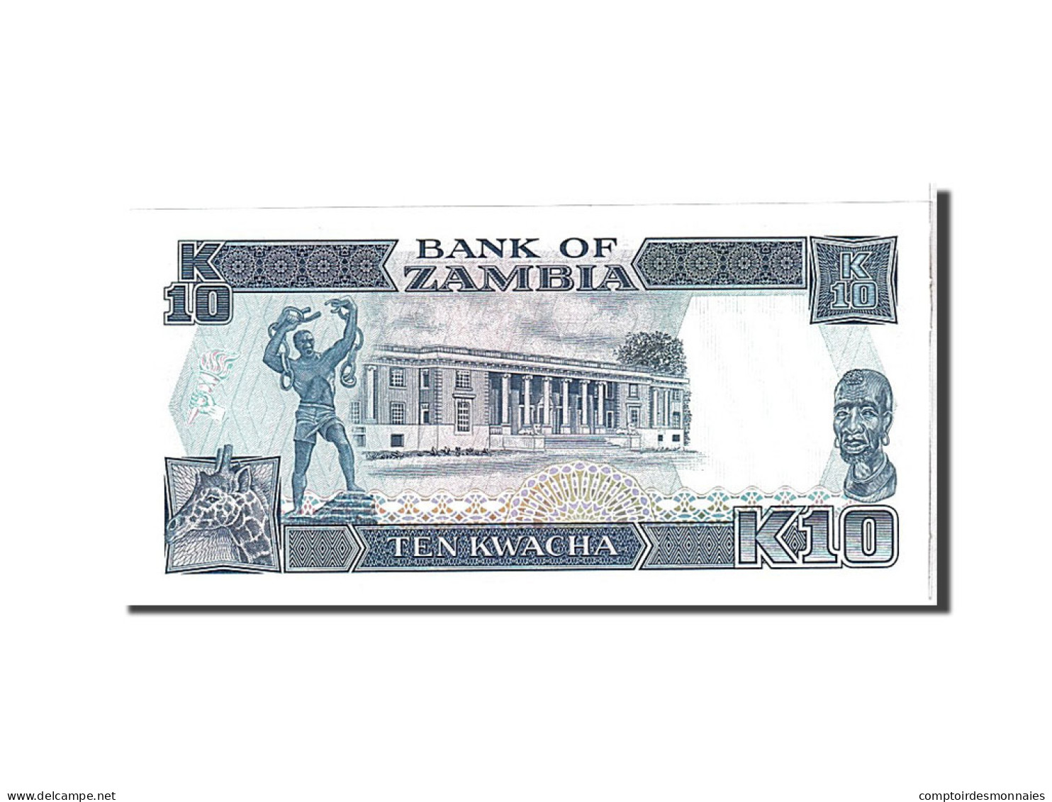 Billet, Zambie, 10 Kwacha, 1989, KM:31b, NEUF - Zambie