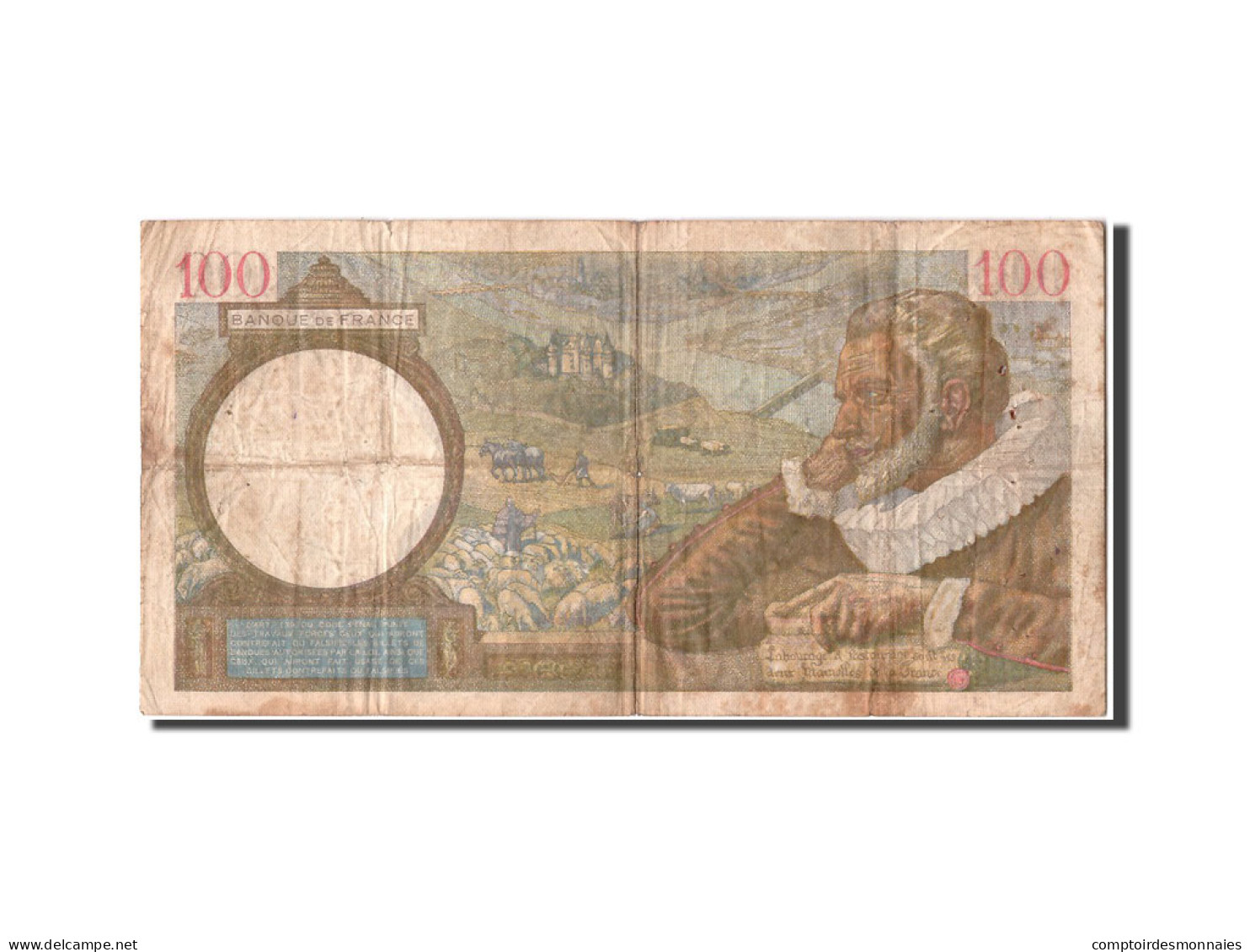 Billet, France, 100 Francs, 100 F 1939-1942 ''Sully'', 1941, 1941-06-19, TB - 100 F 1939-1942 ''Sully''