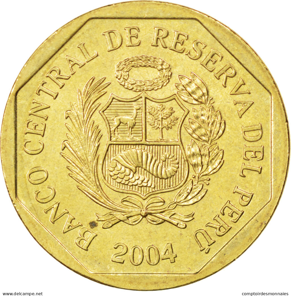 Monnaie, Pérou, 20 Centimos, 2004, SPL, Laiton, KM:306.4 - Peru