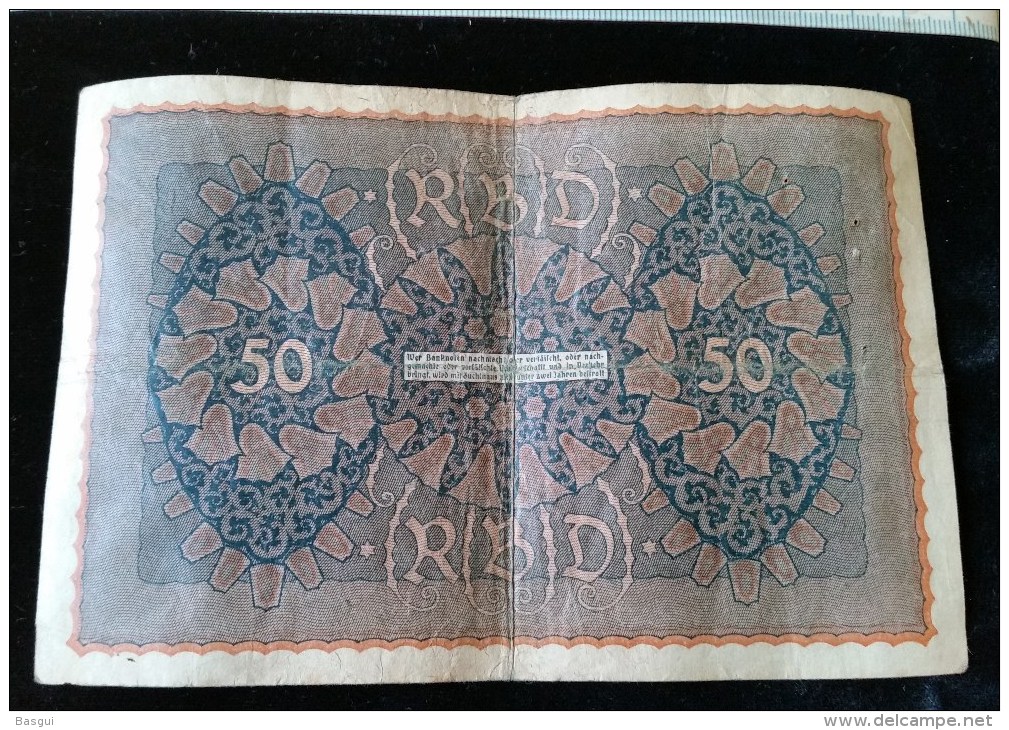 Billet De 50 Mark, 1919  Reichsbanknote  N°967023 - 50 Mark