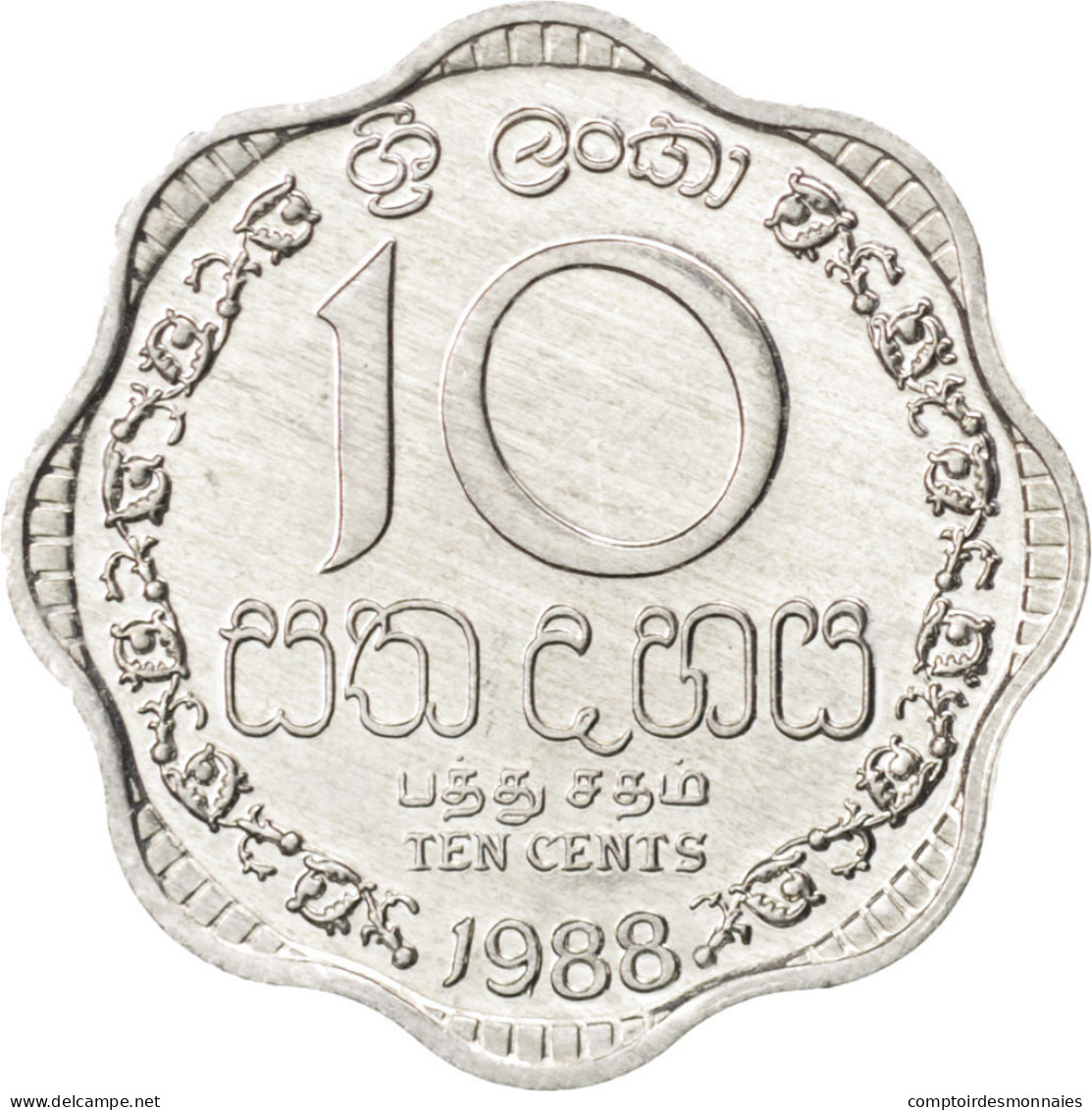 Monnaie, Sri Lanka, 10 Cents, 1988, SPL, Aluminium, KM:140a - Sri Lanka