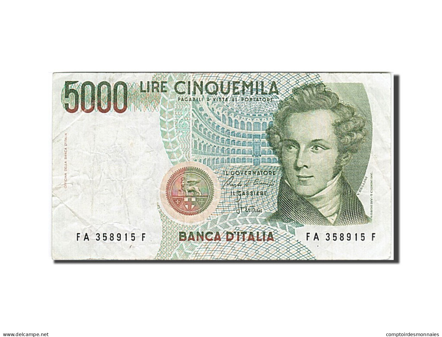 Billet, Italie, 5000 Lire, 1985, 1985-01-04, TTB - 5000 Lire