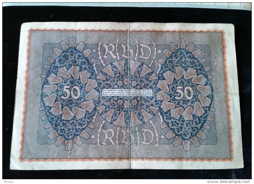 Billet De 50 Mark, 1919  Reichsbanknote  N°041821 - 50 Mark