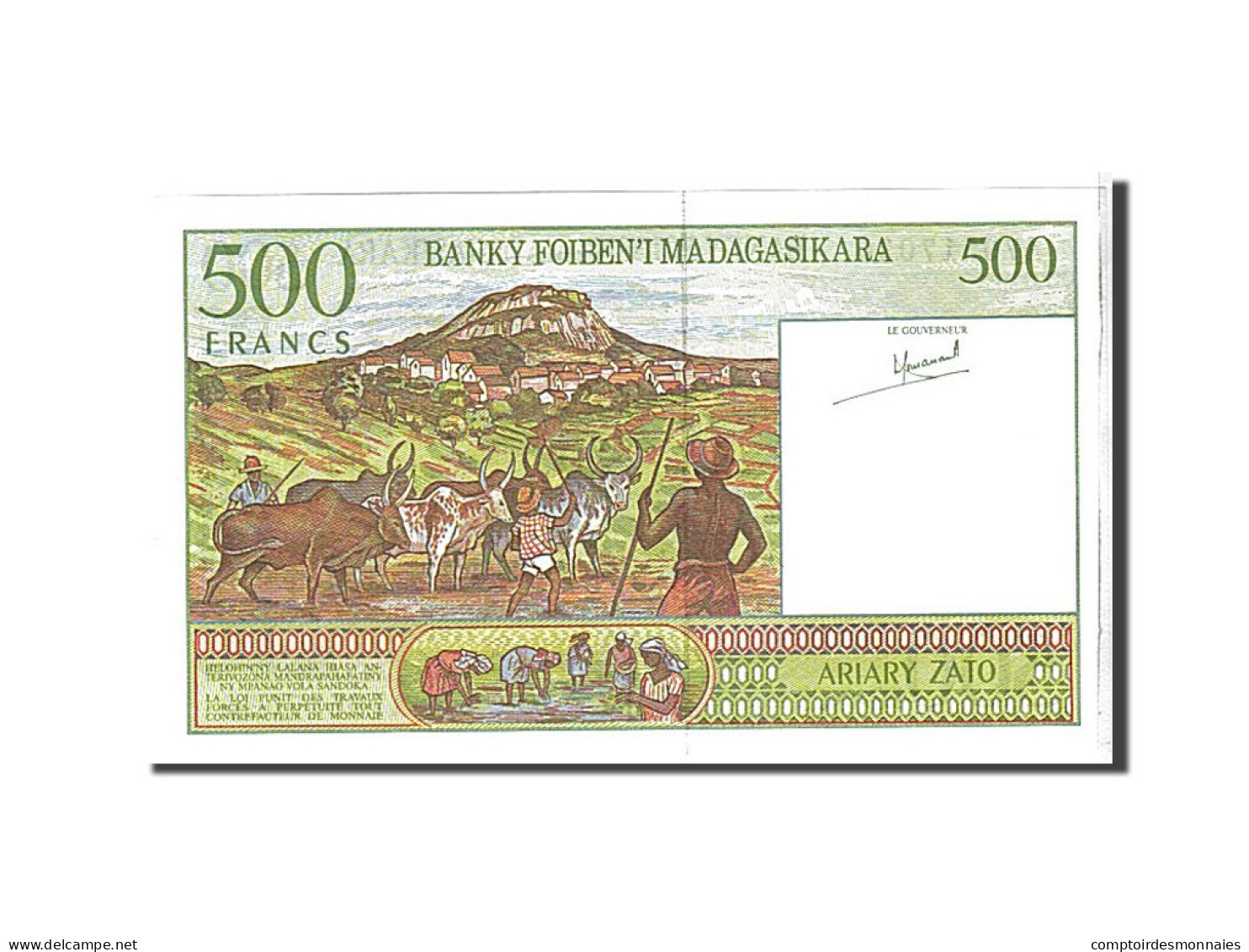 Billet, Madagascar, 500 Francs = 100 Ariary, 1994, KM:75a, NEUF - Madagascar