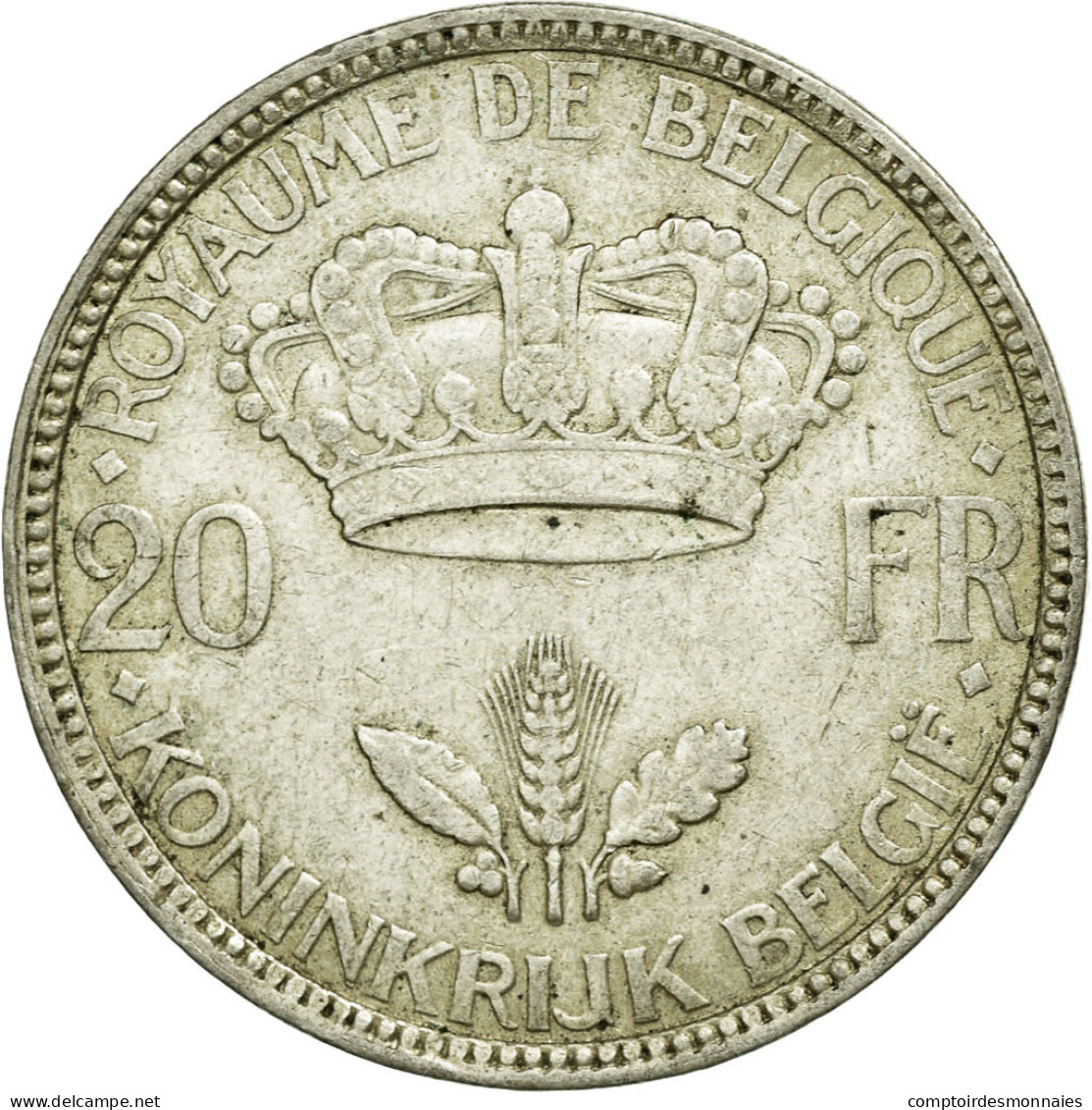 Monnaie, Belgique, 20 Francs, 20 Frank, 1935, TTB, Argent, KM:105 - 20 Francs