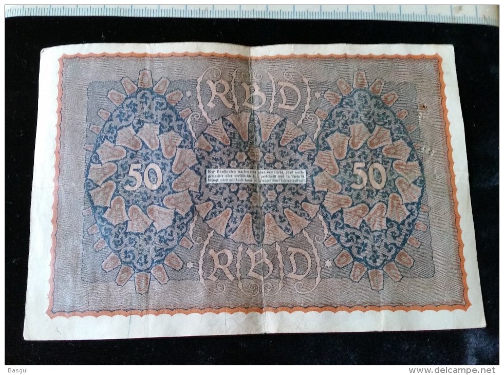 Billet De 50 Mark, 1919  Reichsbanknote  N°869108 - 50 Mark