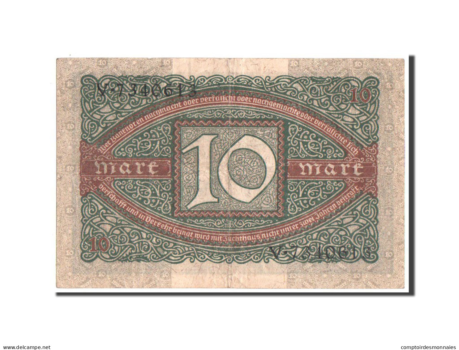 [#350706] Allemagne, 10 Mark Type 1920, Pick 67a - 10 Mark