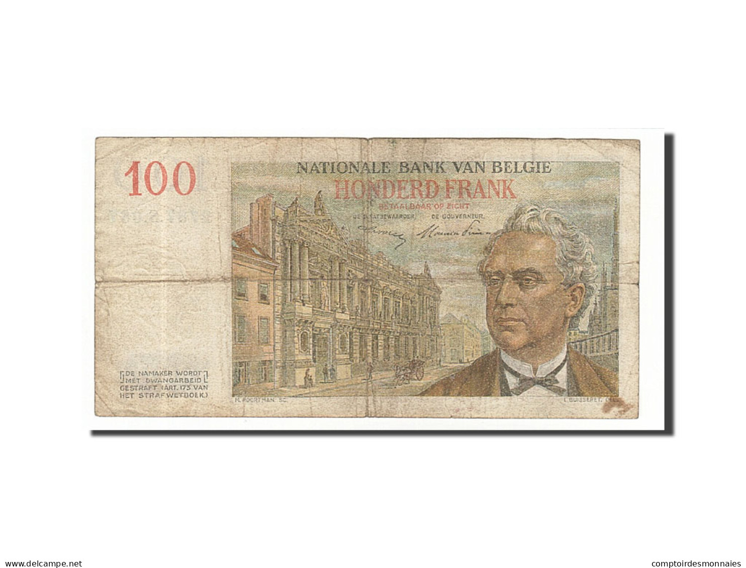 Billet, Belgique, 100 Francs, 1953, 1953-03-24, TB - 100 Francs